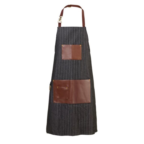 5396 Pinstripe Apron, black