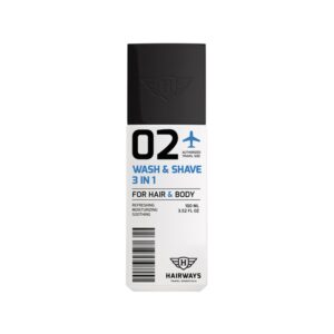 Hairways 02 Wash & Shave 3 in1 100 ml - šampoon, dushi- ja raseerimisgeel