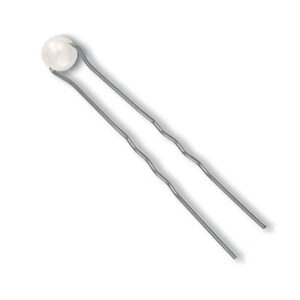 Small Waved Hair Pin With Pearl 1 tk. - juuksenõel pärliga