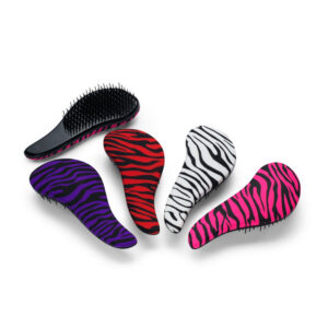 Detangler Rubberized, Zebra - juuksehari