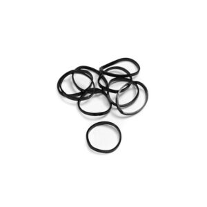 Silicone Hairband, black 50 tk. - mustad juuksekummid