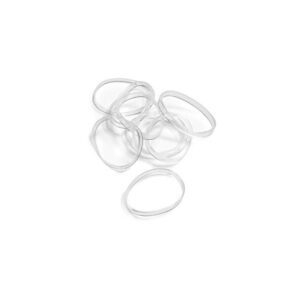 Silicone Hairband, clear 50 tk. - läbipaistvad juuksekummid