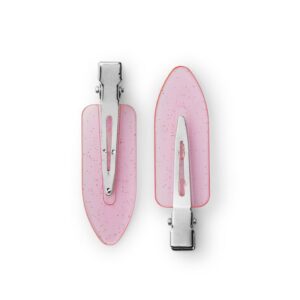 Rubberized Setting Clip, Pink - kummiga juukseklamber