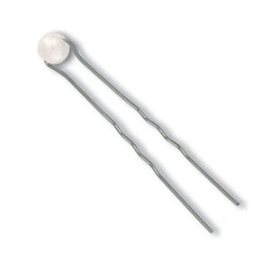 Small Waved Hair Pin With Pearl 1 tk. - juuksenõel pärliga