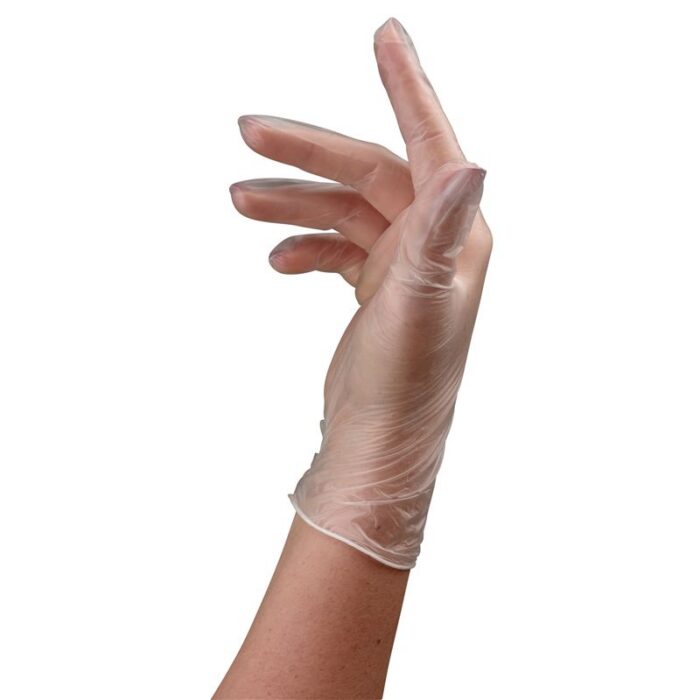 P000261 - Gloves Disposable Vinyl Clear M